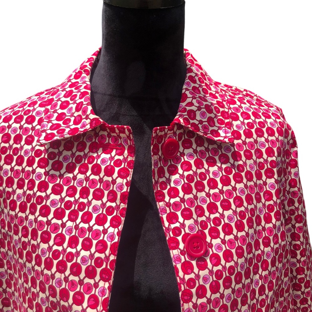 Gap Rose Print Trench Coat size Medium - Picture 4 of 11